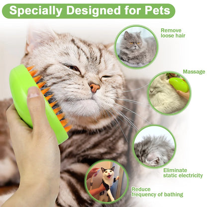 3 In 1 Pet Steam Brush For Pets