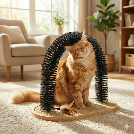Self-Grooming Interactive Cat Arch Scratcher