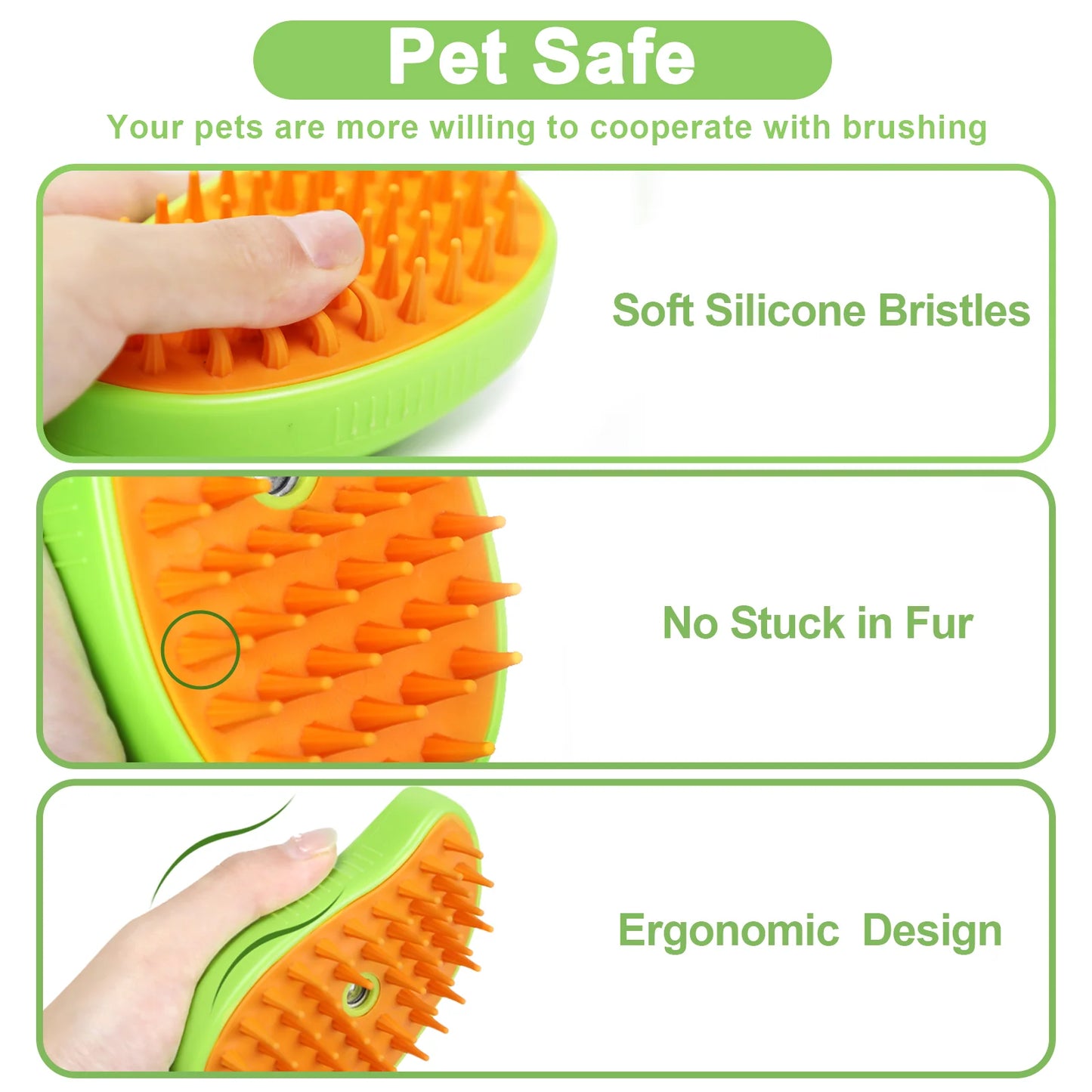 3 In 1 Pet Steam Brush For Pets